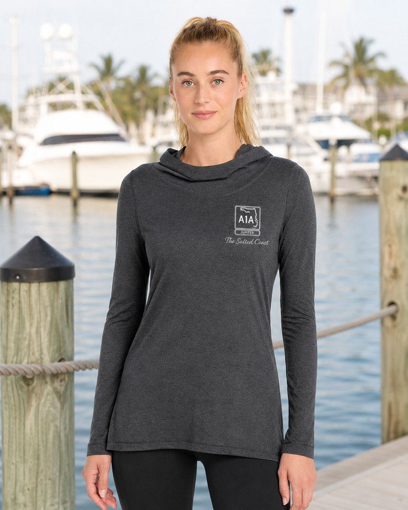Jupiter Women’s Tri-Blend Long Sleeve Cowl Hoodie