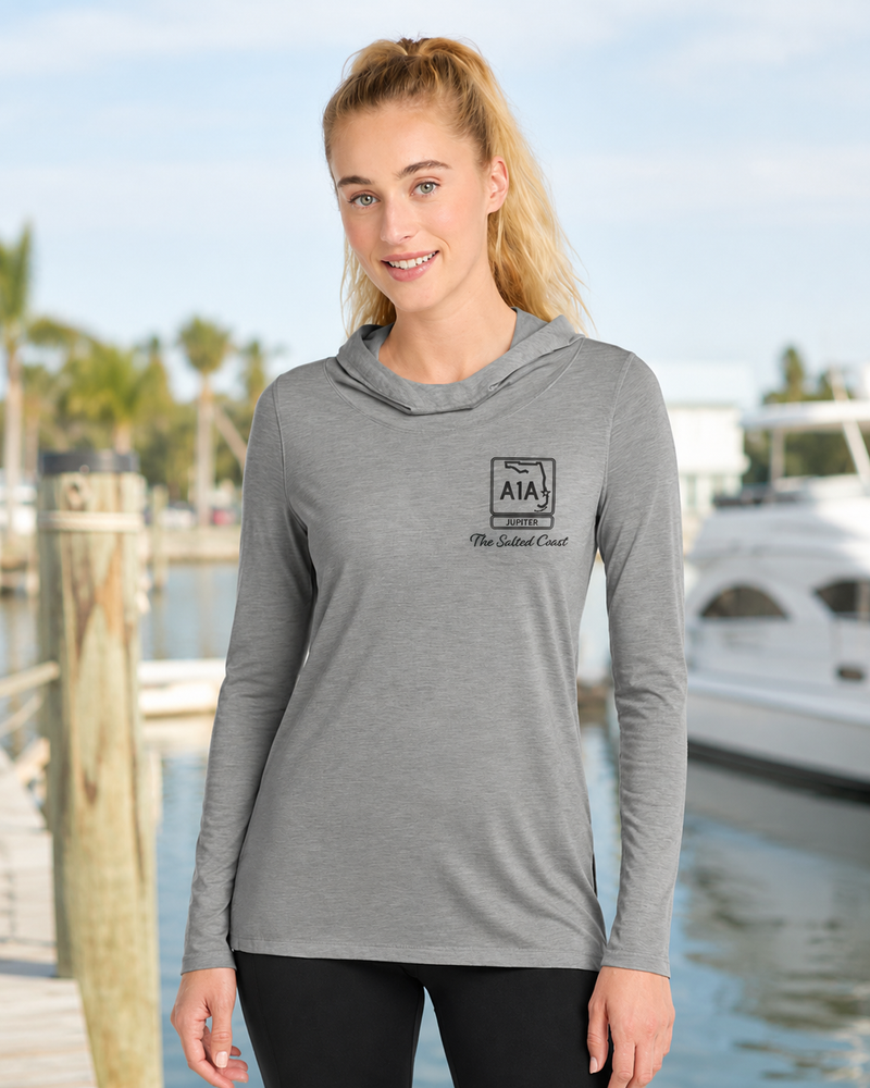 Jupiter Women’s Tri-Blend Long Sleeve Cowl Hoodie
